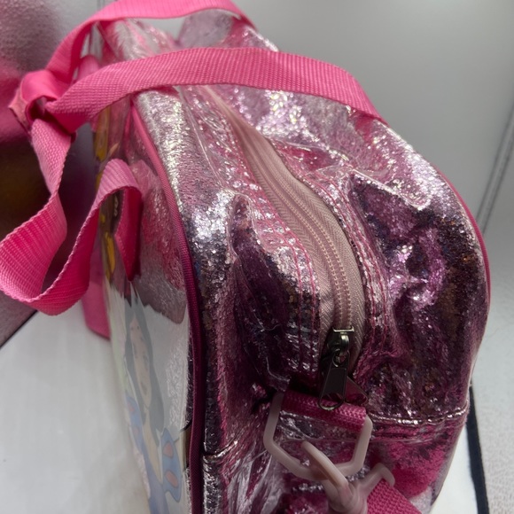 Disney Princess Travel Suitcase Bag Shoulder Strap Pink Sparkly - Picture 4 of 8